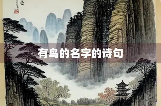 有鸟的名字的诗句