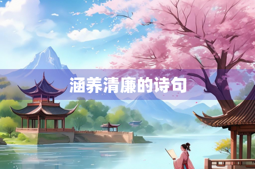 涵养清廉的诗句