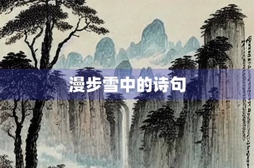 漫步雪中的诗句