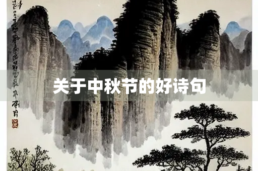 关于中秋节的好诗句