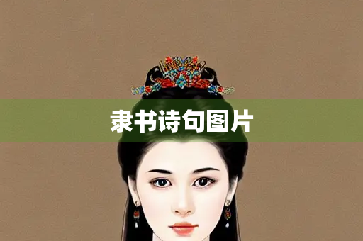 隶书诗句图片