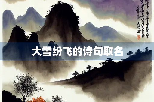 大雪纷飞的诗句取名 大雪纷飞的诗句取名