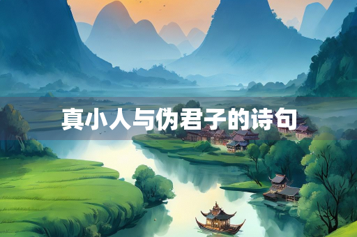 真小人与伪君子的诗句