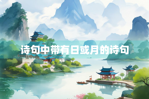 诗句中带有日或月的诗句