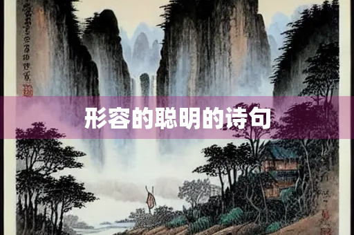 形容的聪明的诗句 形容的聪明的诗句