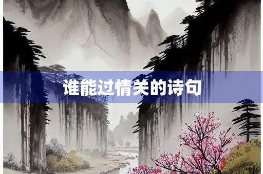 谁能过情关的诗句