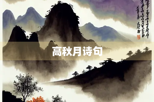 高秋月诗句 高秋月诗句