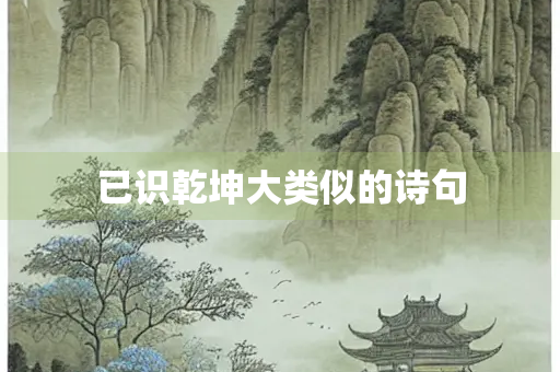 已识乾坤大类似的诗句