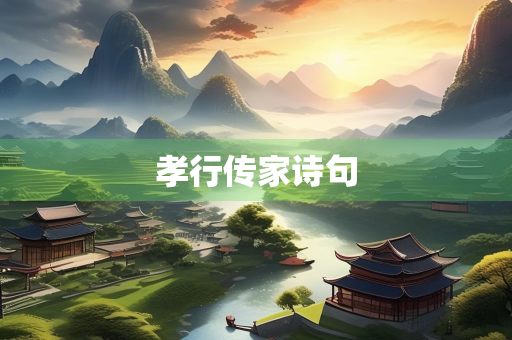 孝行传家诗句 孝行传家诗句