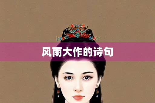 风雨大作的诗句
