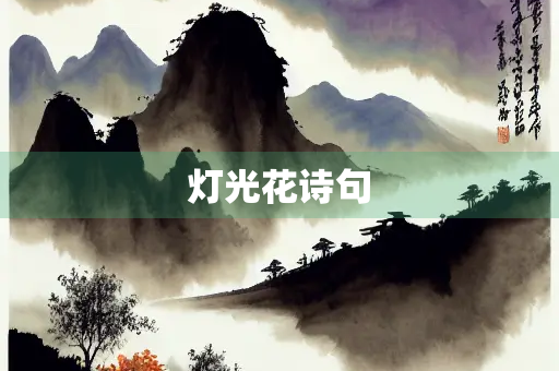 灯光花诗句
