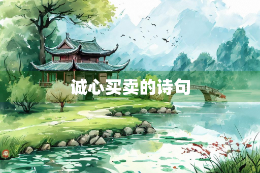 诚心买卖的诗句