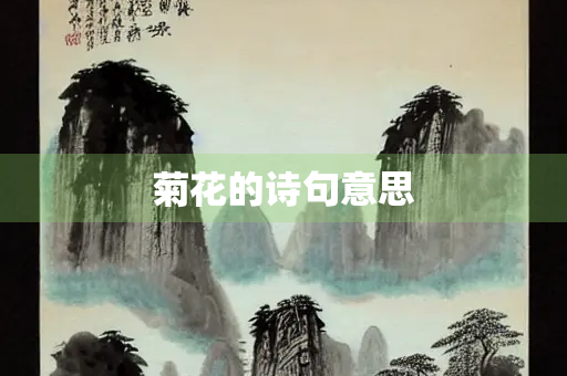 菊花的诗句意思 菊花的诗句意思