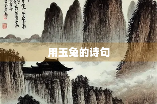 用玉兔的诗句 用玉兔的诗句
