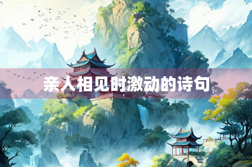 亲人相见时激动的诗句