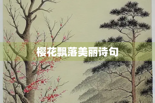 樱花飘落美丽诗句