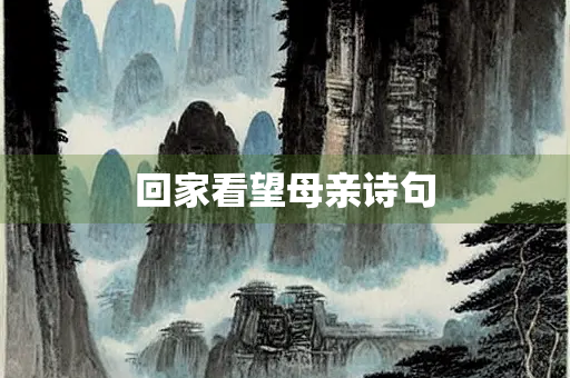 回家看望母亲诗句