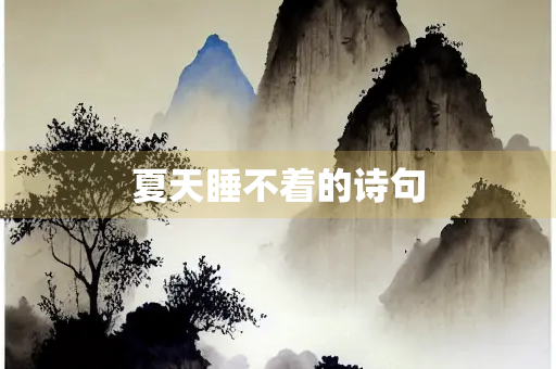 夏天睡不着的诗句