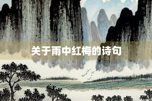 关于雨中红梅的诗句 关于雨中红梅的诗句