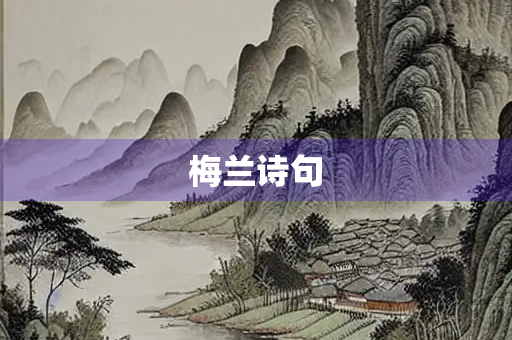 梅兰诗句