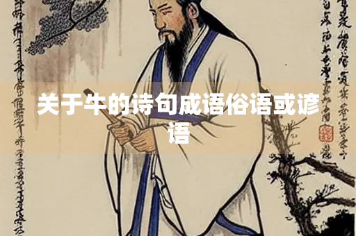 关于牛的诗句成语俗语或谚语