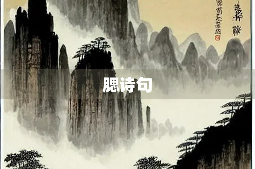 腮诗句