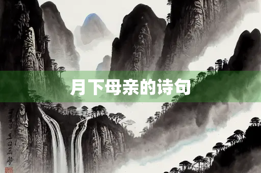 月下母亲的诗句