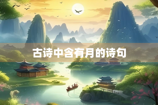 古诗中含有月的诗句
