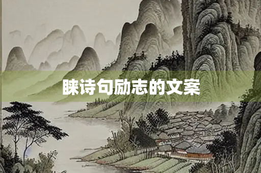 睐诗句励志的文案