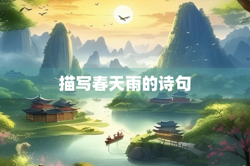描写春天雨的诗句
