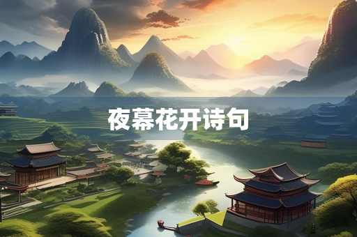 夜幕花开诗句