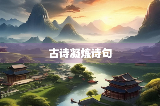 古诗凝炼诗句