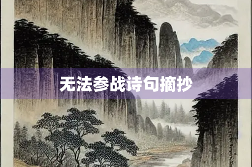 无法参战诗句摘抄