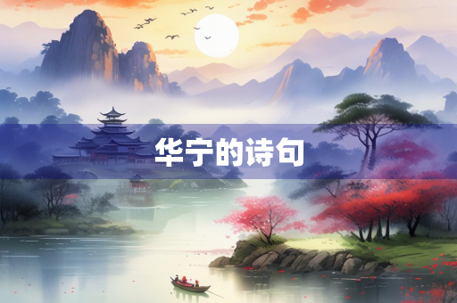 华宁的诗句