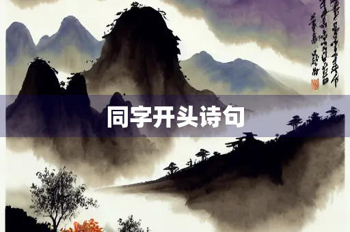 同字开头诗句