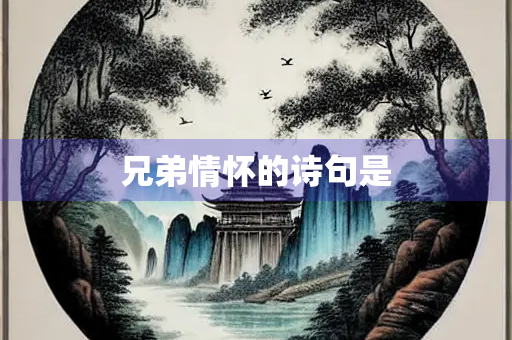 兄弟情怀的诗句是