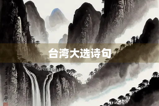 台湾大选诗句 台湾大选诗句