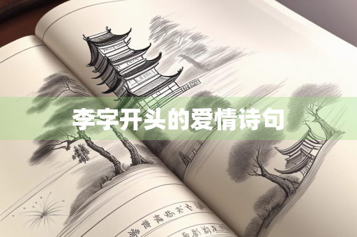 李字开头的爱情诗句 李字开头的爱情诗句