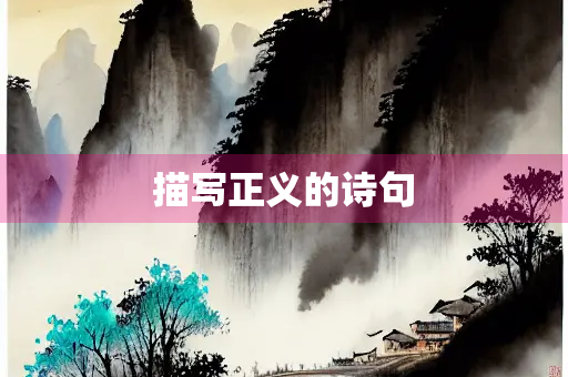 描写正义的诗句