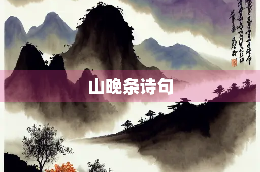 山晚条诗句