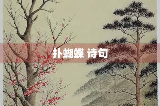 扑蝴蝶 诗句