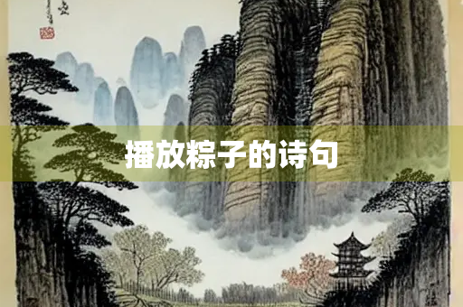 播放粽子的诗句 播放粽子的诗句