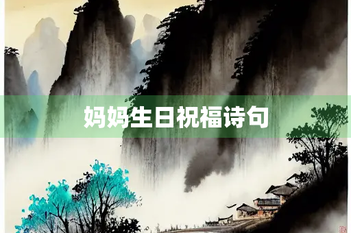 妈妈生日祝福诗句 妈妈生日祝福诗句