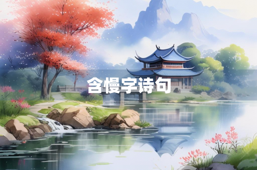 含慢字诗句