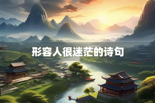 形容人很迷茫的诗句 形容人很迷茫的诗句