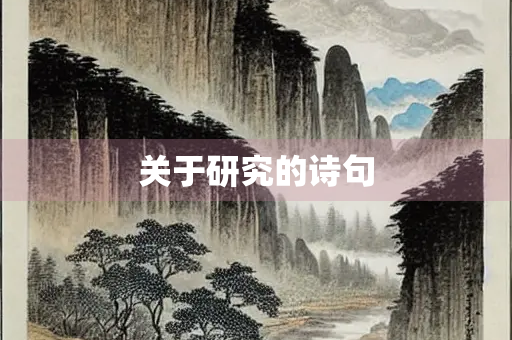 关于研究的诗句