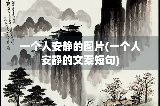 一个人安静的图片(一个人安静的文案短句)