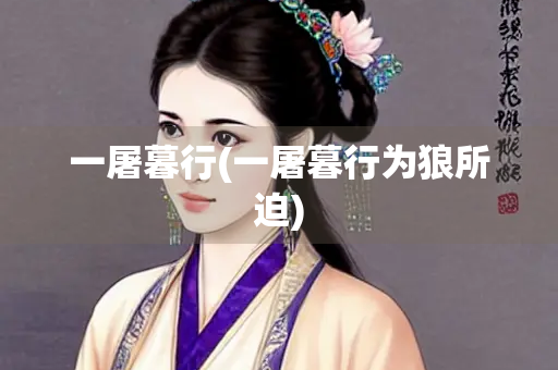 一屠暮行(一屠暮行为狼所迫)