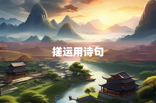 搓运用诗句