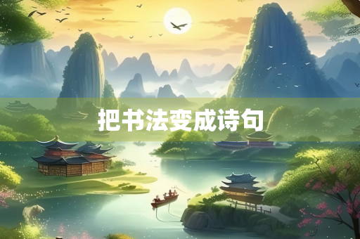 把书法变成诗句